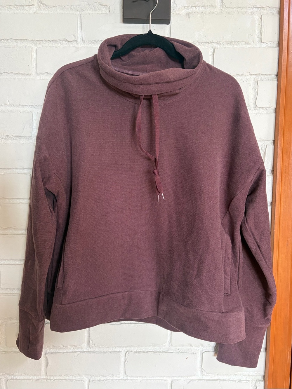 Relaxed Cowl Neck Sweatshirt - Dusty Plum
